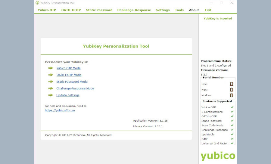 Yubikey Pers